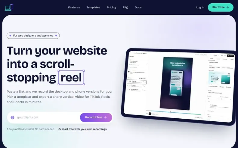 Screenshot of the ByteMorph homepage