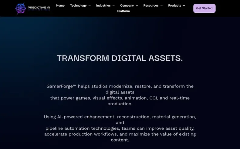 Screenshot of the GamerForge™ homepage