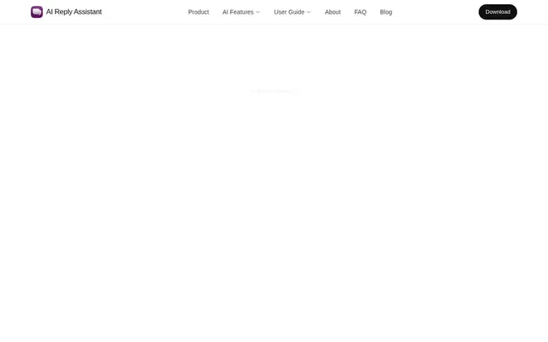 Screenshot of the AI Reply Assistant homepage