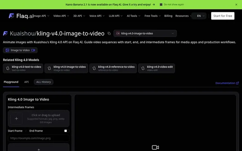 Screenshot of the Flaq AI homepage