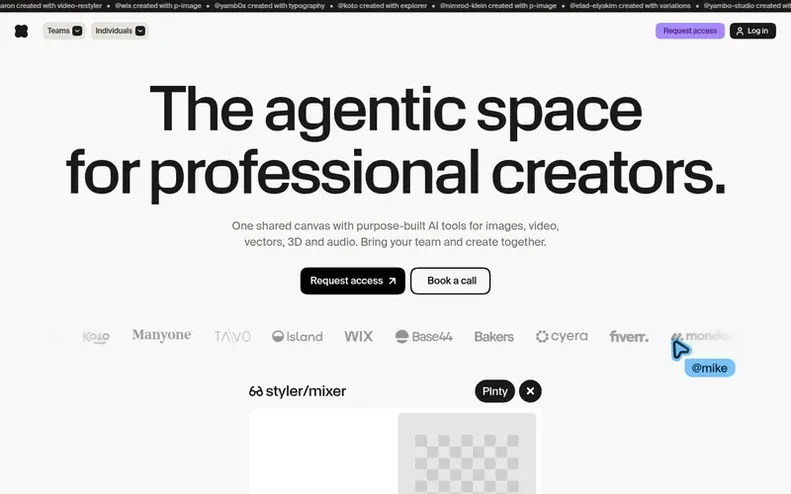 Screenshot of the Plnty homepage
