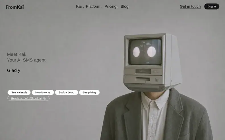 Screenshot of the FromKai homepage