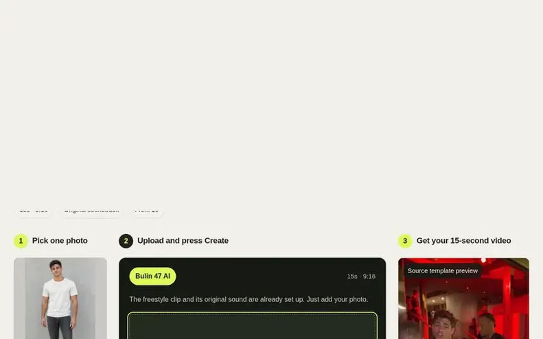 Screenshot of the Bulin 47 AI homepage