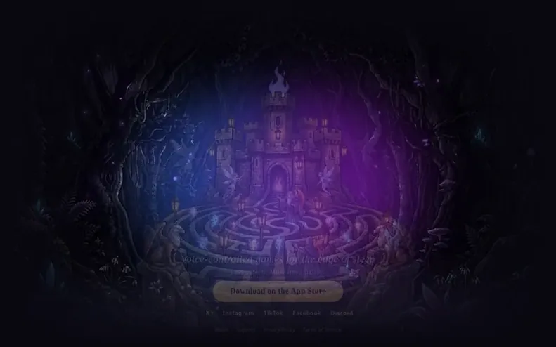 Screenshot of the Spellfort homepage