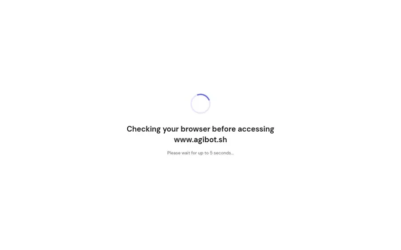 Screenshot of the Agibot homepage