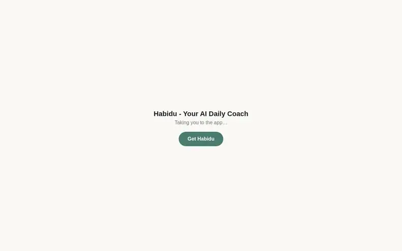 Screenshot of the Habidu homepage