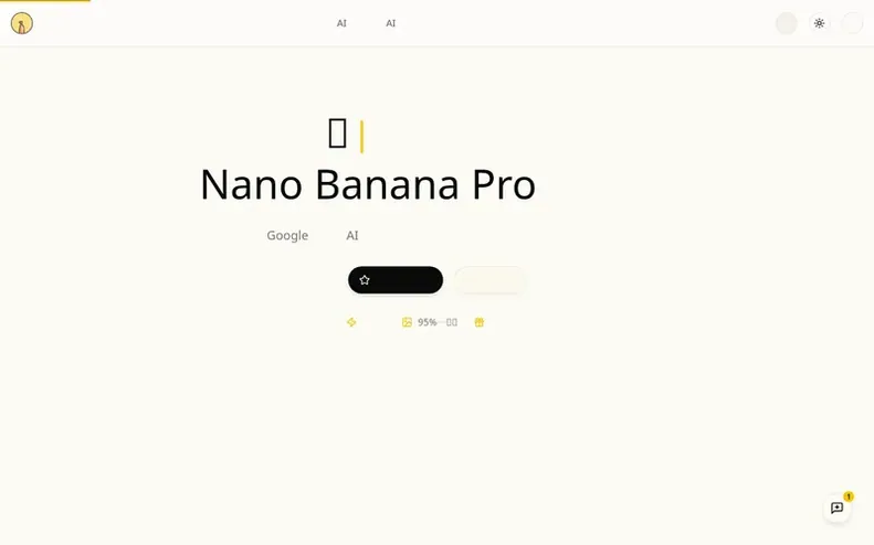 Screenshot of the Nano Banana Pro homepage